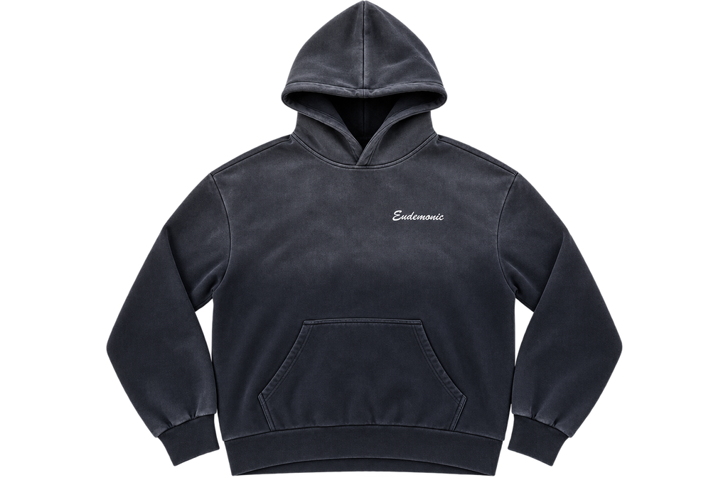 EUDEMONIC WASHED SCRIPT HOODIE