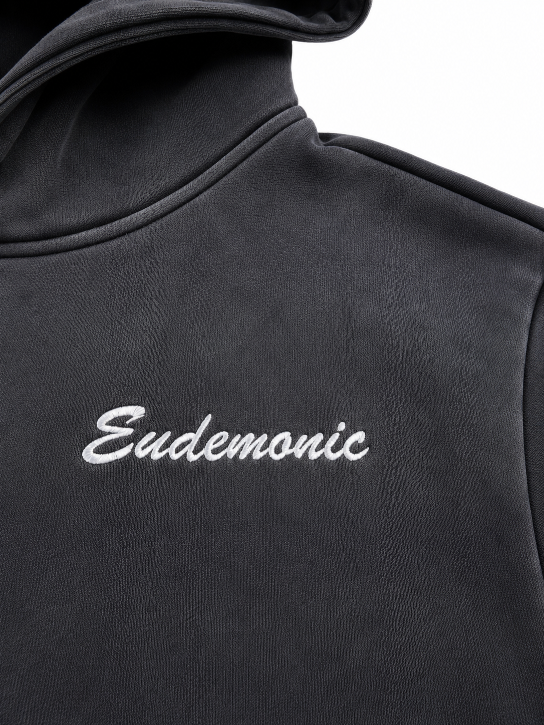 EUDEMONIC WASHED SCRIPT HOODIE
